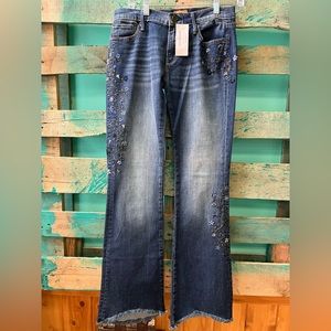 Driftwood Embroidered Jeans Size 27 NWT